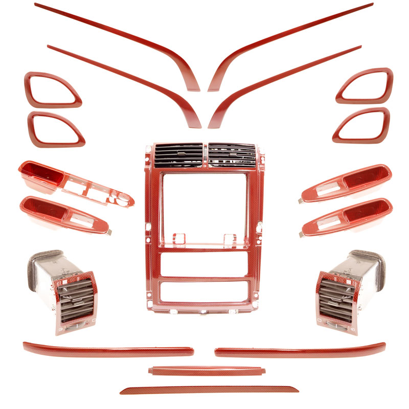 ست کامل مجموعه دریچه تنظیم بخاری پارس هارمونی بیس قرمز ( 19 قطعه )